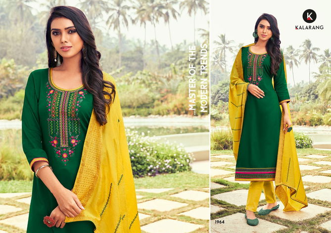 Kalarang Kitkat 3 Latest Casual Party Wear Designer Dress Materiel 